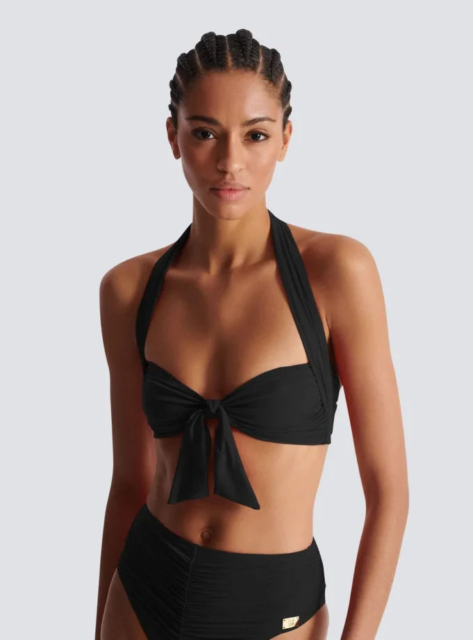 Plain two-piece swimsuit