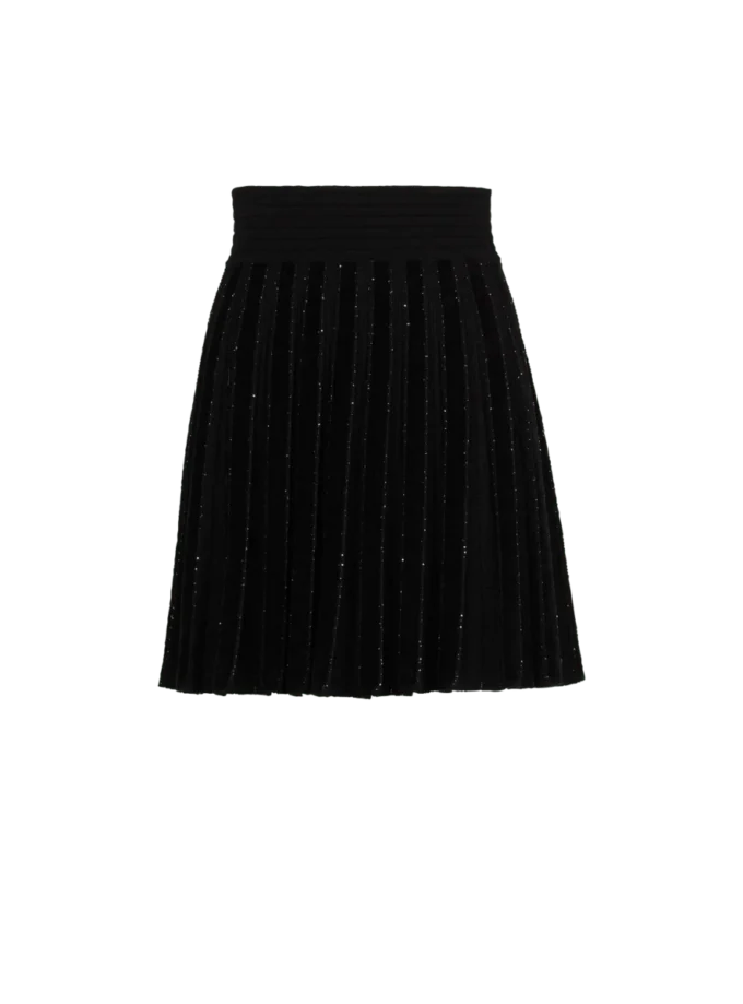 Pleated glitter knit skirt Pleated glitter knit skirt