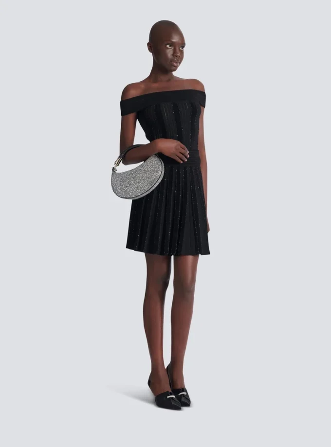 Pleated glitter knit skirt Pleated glitter knit skirt