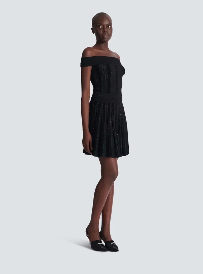 Pleated glitter knit skirt Pleated glitter knit skirt
