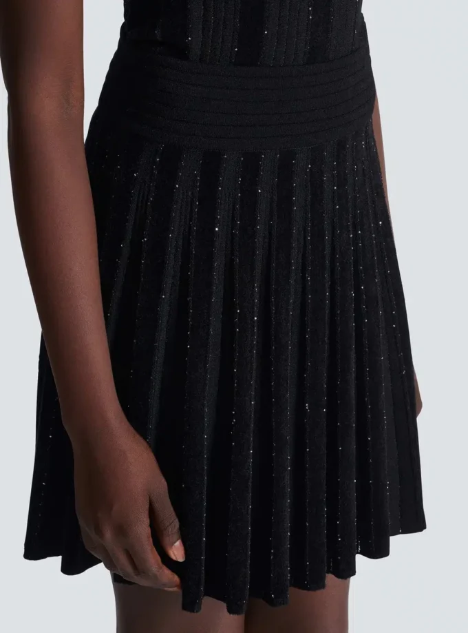 Pleated glitter knit skirt Pleated glitter knit skirt
