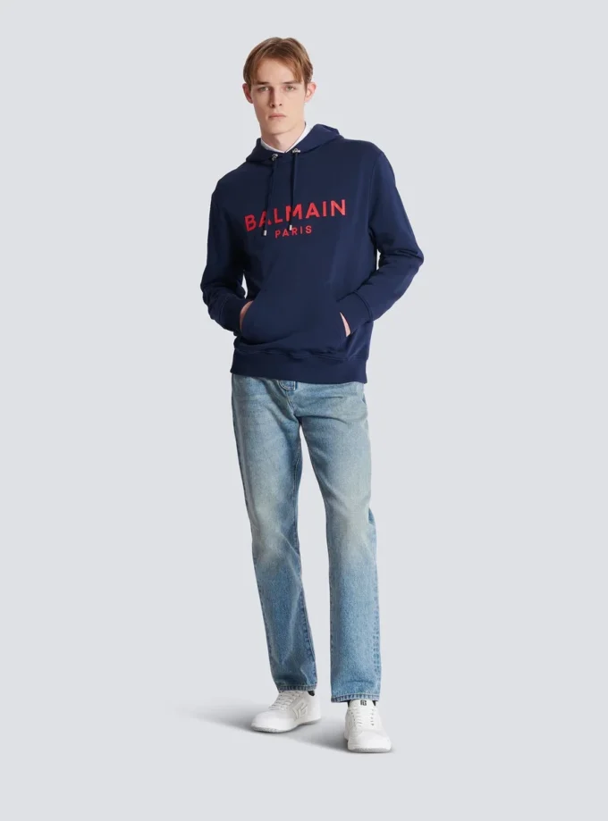 Printed Balmain Paris hoodie Printed Balmain Paris hoodie