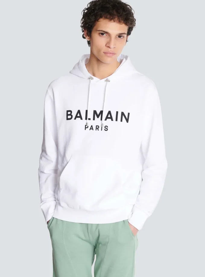Printed Balmain Paris hoodie Printed Balmain Paris hoodie