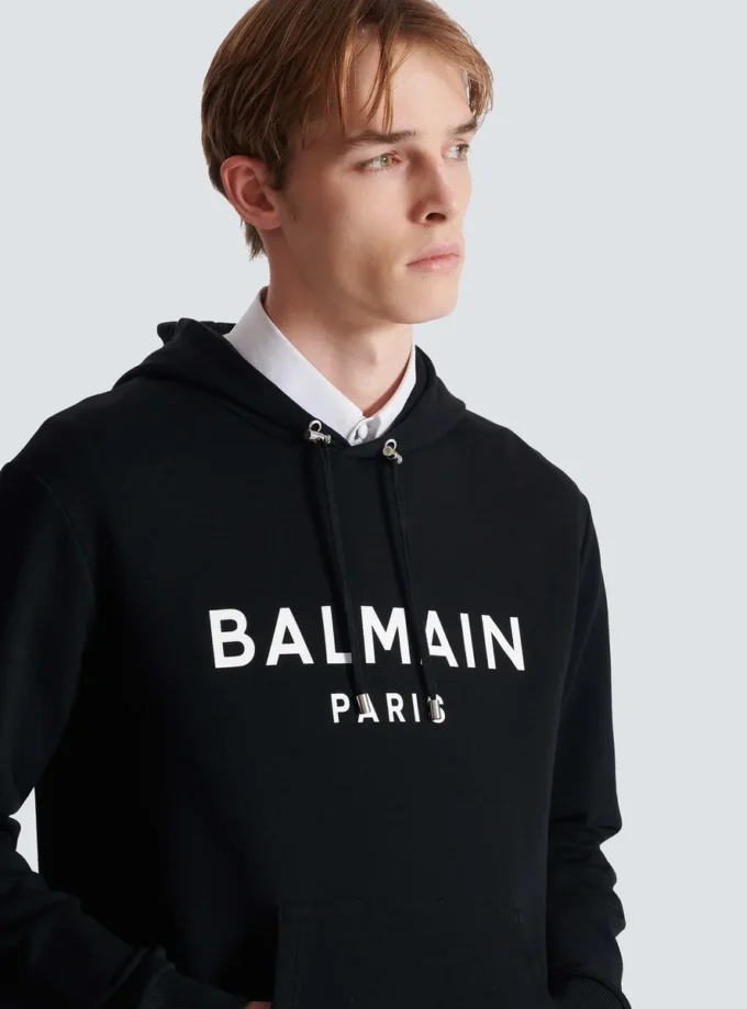 Printed cotton hoodie Printed cotton hoodie