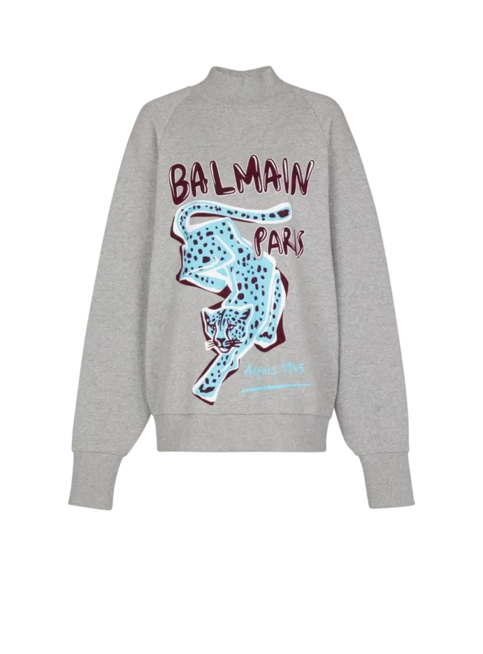Printed fleece sweatshirt