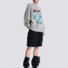 Printed fleece sweatshirt