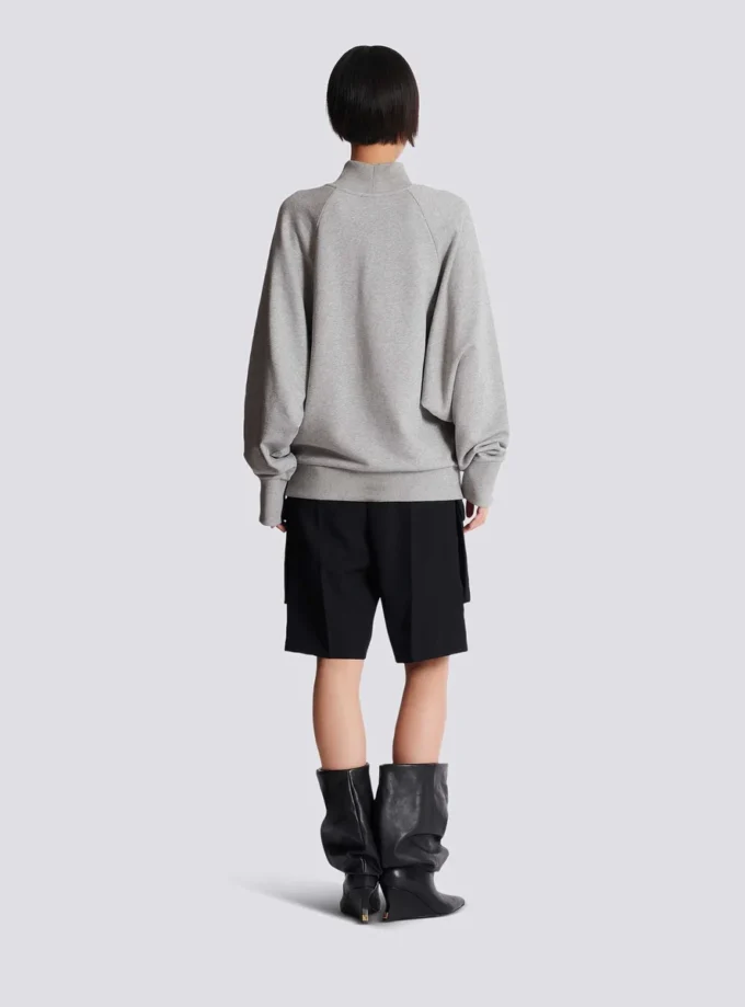 Printed fleece sweatshirt