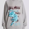 Printed fleece sweatshirt