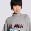 Printed fleece sweatshirt