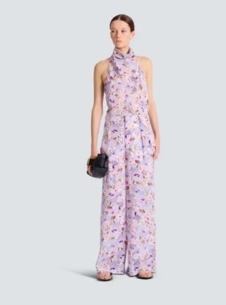 Printed Poppy Flower trousers Printed Poppy Flower trousers