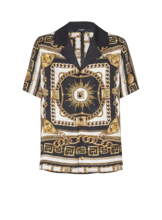 Printed pyjama shirt with Foulard Chaînes pattern
