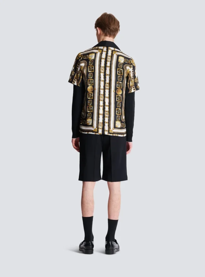 Printed pyjama shirt with Foulard Chaînes pattern