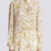 Printed silk shirt with Balmain Chains pattern Printed silk shirt with Balmain Chains pattern