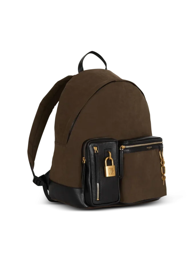 Pulse calfskin and nylon backpack Pulse calfskin and nylon backpack