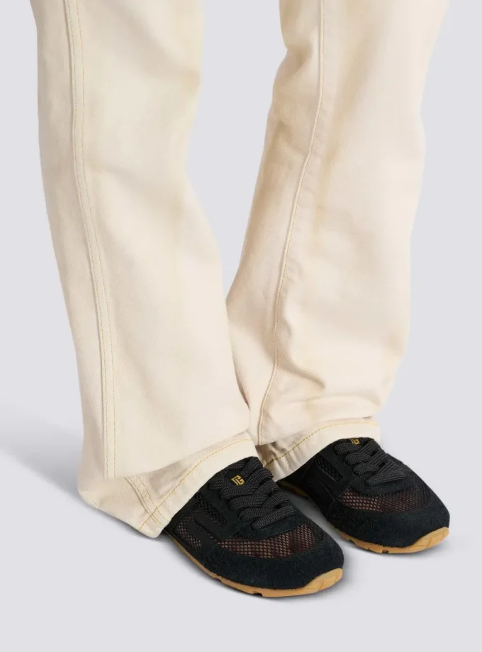 Racer 45 trainers in calfskin, suede and nylon