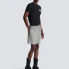 Relaxed shorts in Prince of Wales satin Relaxed shorts in Prince of Wales satin