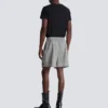 Relaxed shorts in Prince of Wales satin Relaxed shorts in Prince of Wales satin