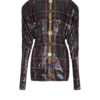 Short embroidered plaid dress Short embroidered plaid dress