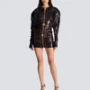 Short embroidered plaid dress Short embroidered plaid dress