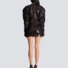 Short embroidered plaid dress Short embroidered plaid dress
