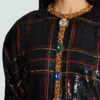Short embroidered plaid dress Short embroidered plaid dress