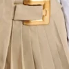 Short gabardine skirt with belt detail Short gabardine skirt with belt detail