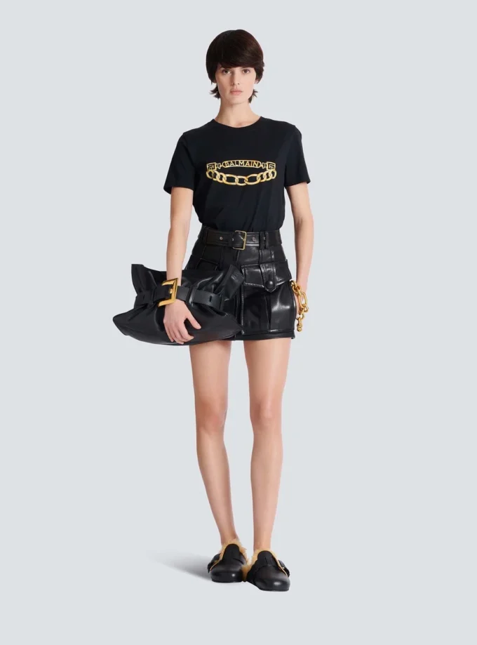 Short-sleeved Balmain Chain print T-shirt Short-sleeved Balmain Chain print T-shirt