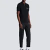 Short-sleeved polo shirt with embroidery