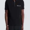 Short-sleeved polo shirt with embroidery