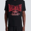 Short-sleeved T-shirt with flocked Balmain College print Short-sleeved T-shirt with flocked Balmain College print