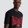 Short-sleeved T-shirt with flocked Balmain College print Short-sleeved T-shirt with flocked Balmain College print