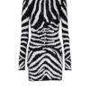 Short two-tone zebra sequin dress
