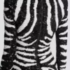 Short two-tone zebra sequin dress