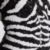 Short two-tone zebra sequin dress