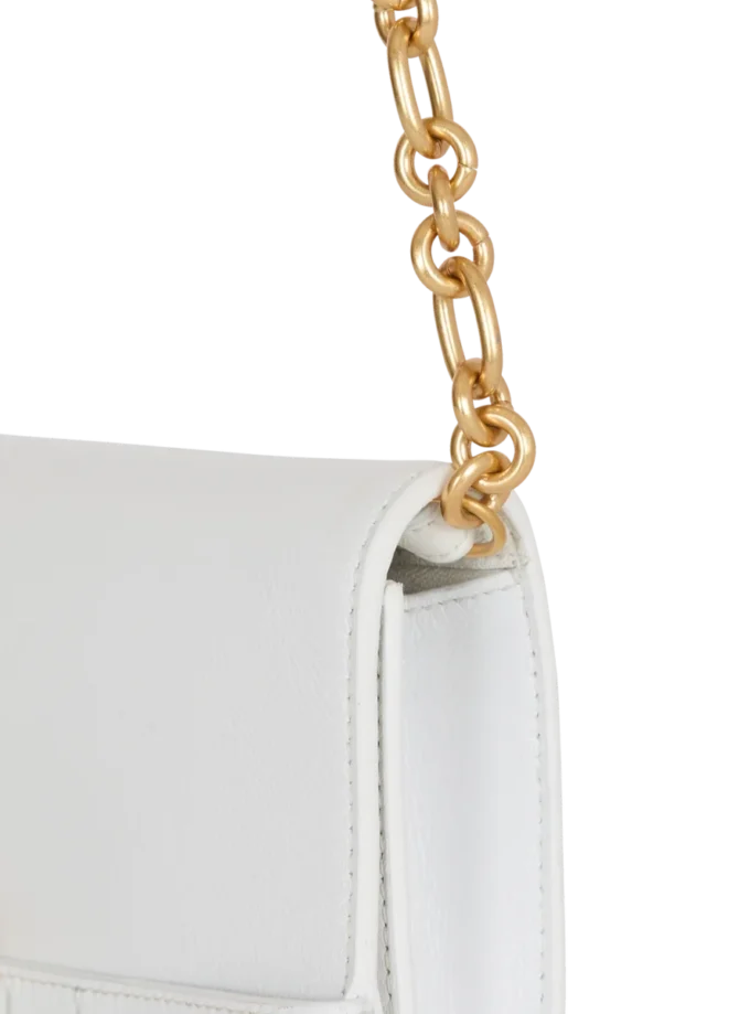 Shuffle calfskin wallet with chain