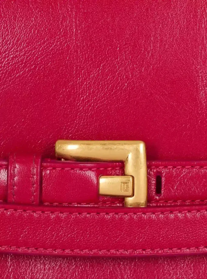 Shuffle calfskin wallet with chain