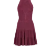 Sleeveless flared dress in openwork knit