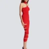Long knit skirt with cut-outs Long knit skirt with cut-outs