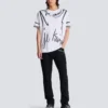 Slim-fit biker jeans in black denim Slim-fit biker jeans in black denim