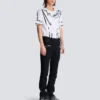Slim-fit biker jeans in black denim Slim-fit biker jeans in black denim