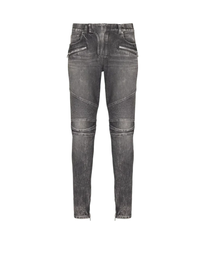 Slim-fit biker trousers in denim Slim-fit biker trousers in denim