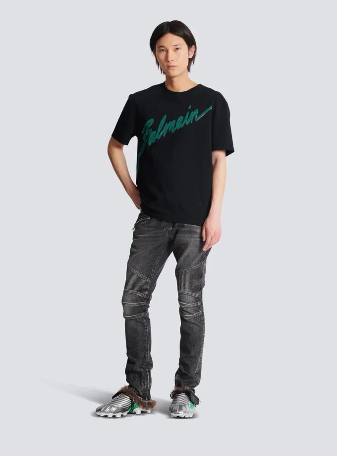 Slim-fit biker trousers in denim Slim-fit biker trousers in denim