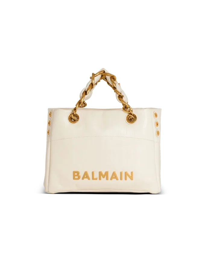 Small 1945 Soft bag in embossed crackled calfskin with a PB Labyrinth monogram