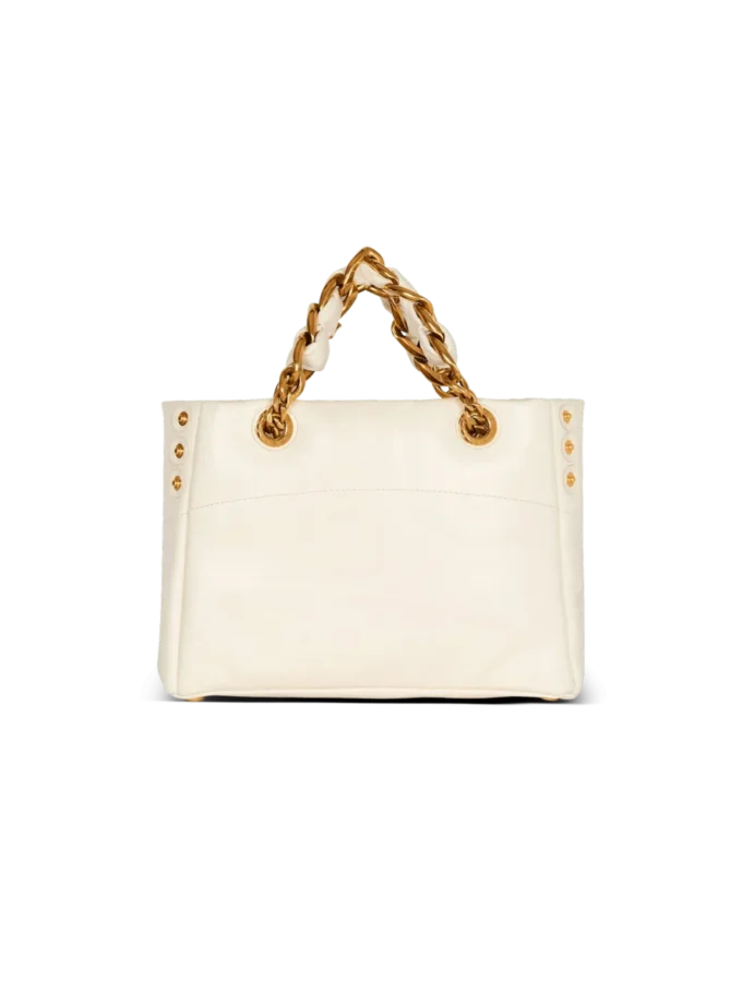 Small 1945 Soft bag in embossed crackled calfskin with a PB Labyrinth monogram