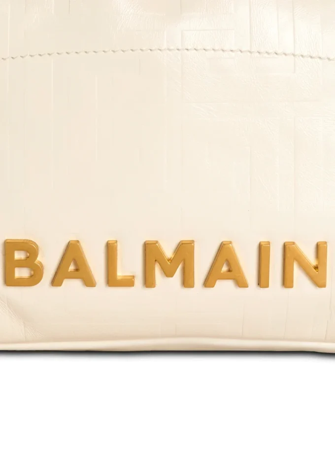 Small 1945 Soft bag in embossed crackled calfskin with a PB Labyrinth monogram