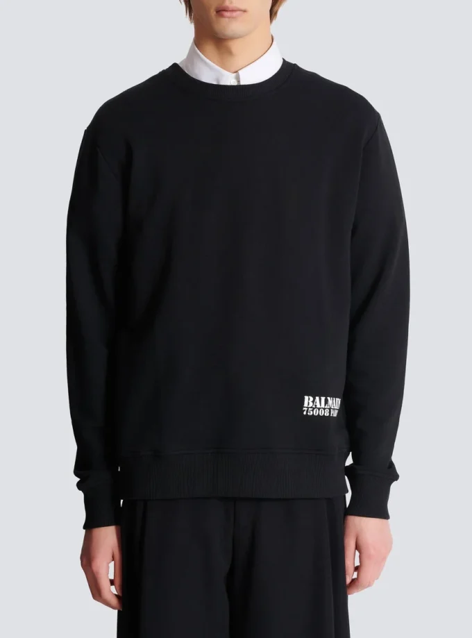 Small Balmain Stamp printed sweatshirt Small Balmain Stamp printed sweatshirt