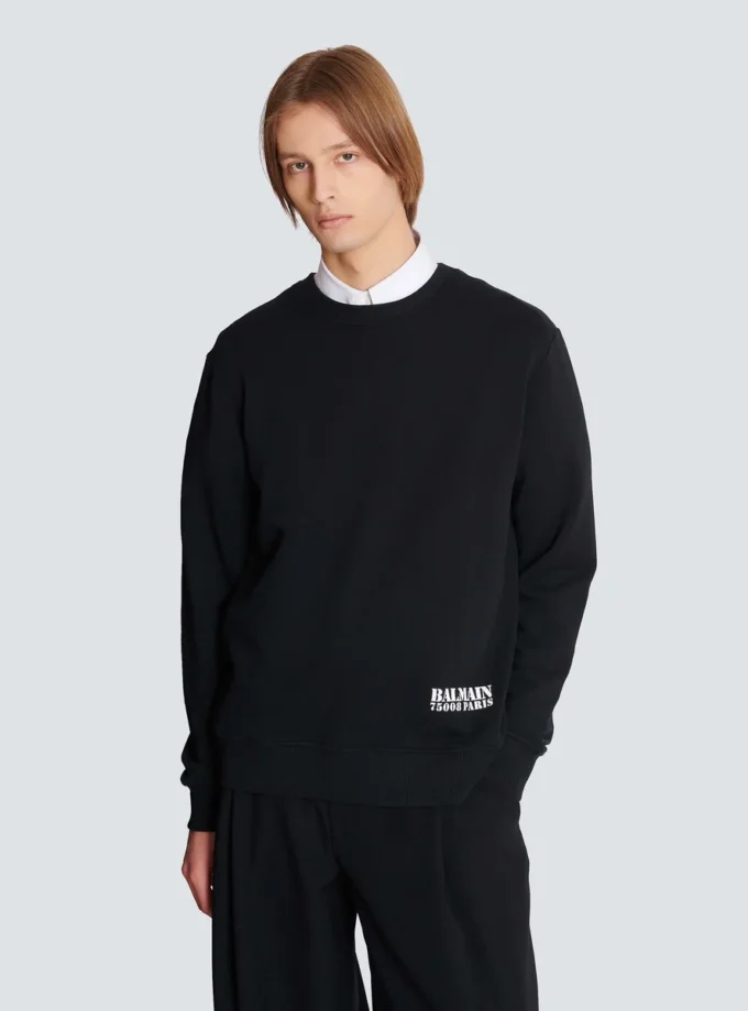 Small Balmain Stamp printed sweatshirt Small Balmain Stamp printed sweatshirt