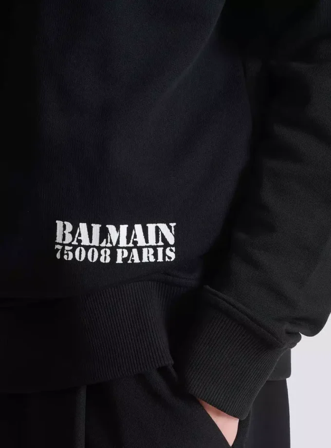 Small Balmain Stamp printed sweatshirt Small Balmain Stamp printed sweatshirt