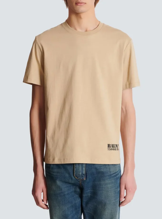 Small Balmain Stamp printed T-shirt Small Balmain Stamp printed T-shirt