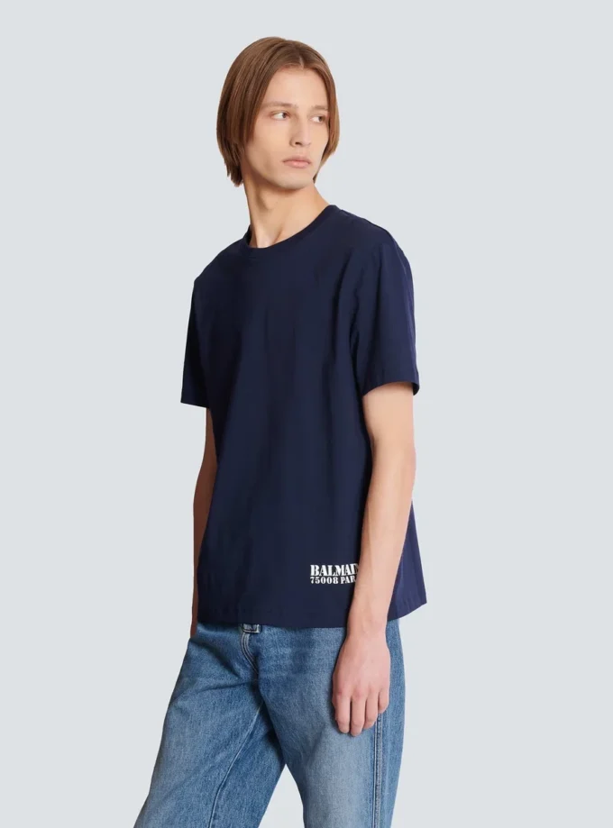 Small Balmain Stamp printed T-shirt Small Balmain Stamp printed T-shirt